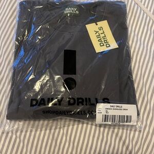 Daily Drills Unisex Oversized Crew - Gray